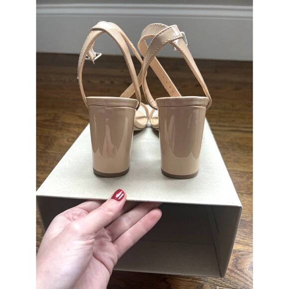 NIB Urban Outfitters Stella Thin Strap Heel in Nude Women's Size 7 - Picture 3 of 11